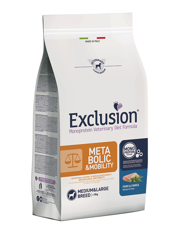 Karma dla psa Exclusion Metabolic & Mobility średnie/duże rasy wieprzowina i błonnik 2kg 1