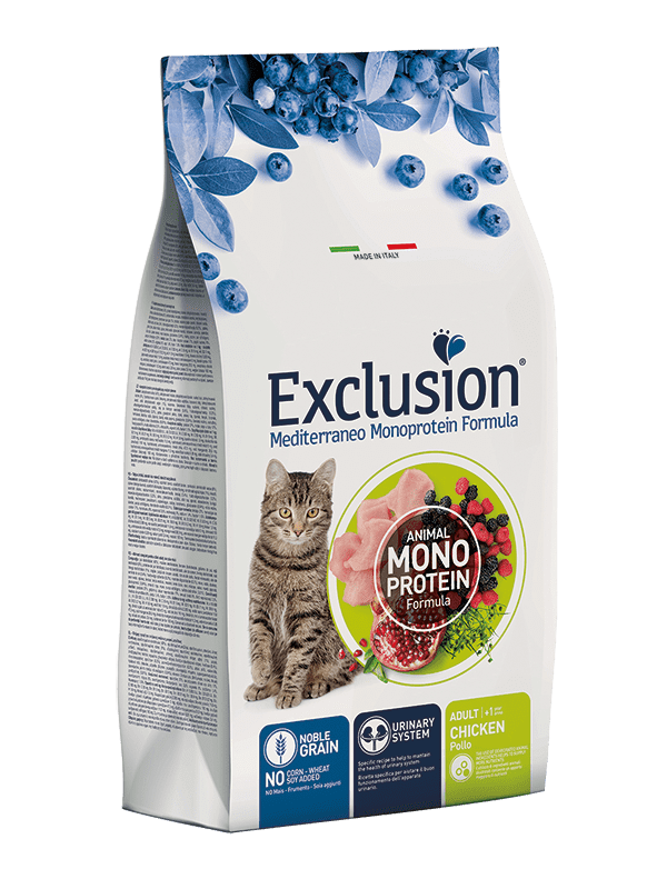 Karma dla kota Exclusion Mediterraneo dorosłe koty kurczak 1,5kg 1