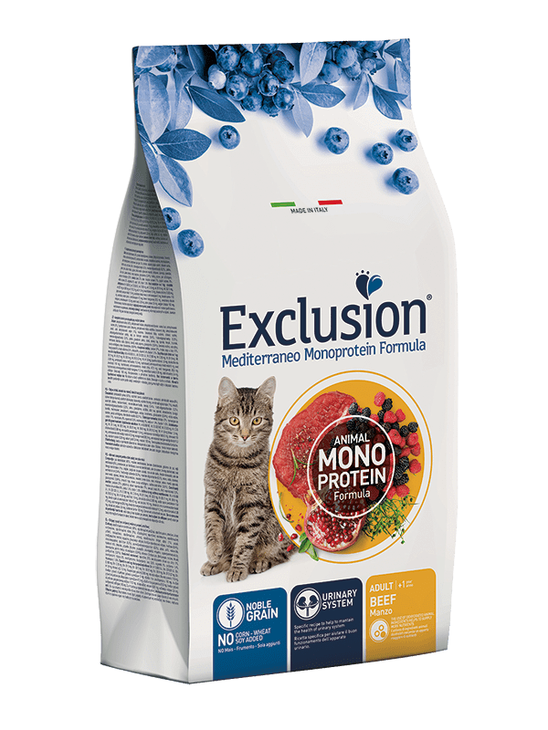Karma dla kota Exclusion Mediterraneo dorosłe koty wołowina 1,5kg 1