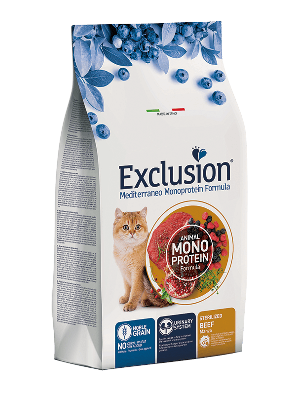Karma dla kota wysterylizowanego Exclusion Mediterraneo wołowina 1,5kg 1