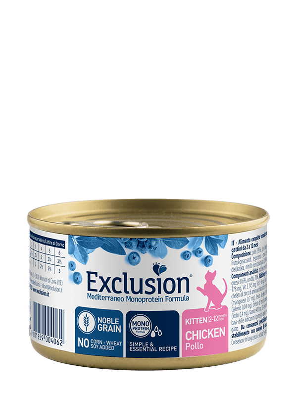 Mokra karma dla kociaka Exclusion Mediterraneo kurczak 85g 1