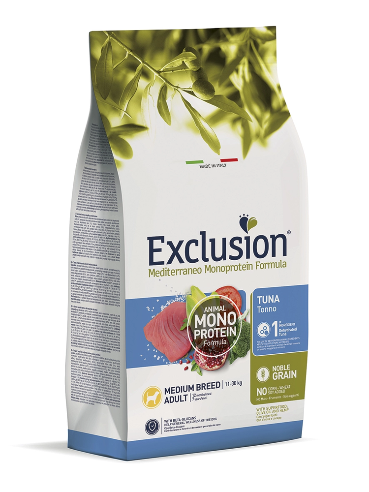 Karma dla psa Exclusion Mediterraneo średnie rasy tuńczyk 3kg 1
