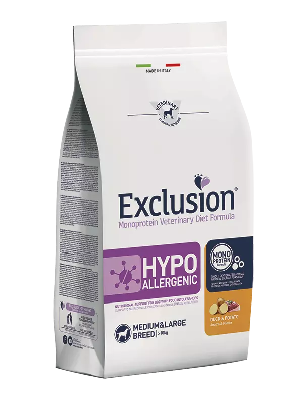 Karma dla psa Exclusion Hypoallergenic średnie / duże rasy 2kg kaczka i ziemniaki 1