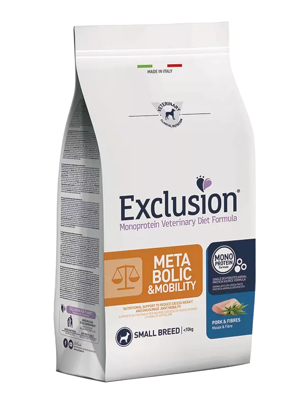 Karma dla psa Exclusion Metabolic & Mobility małe rasy wieprzowina i błonnik 2kg 1
