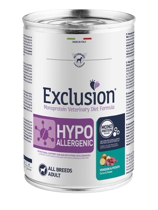 Mokra karma dla psa Exclusion Hypoallergenic dorosłe psy jeleń i ziemniaki 400g 1