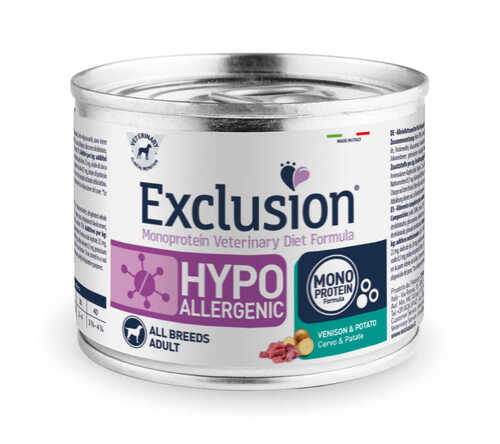 Mokra karma dla psa Exclusion Hypoallergenic dorosłe psy jeleń i ziemniaki 200g 1