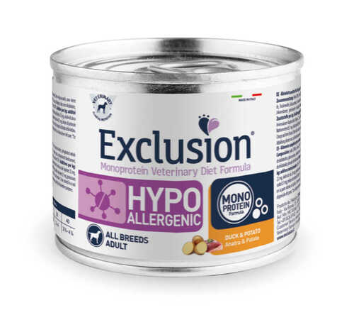 Mokra karma dla psa Exclusion Hypoallergenic dorosłe psy kaczka i ziemniaki 200g 1
