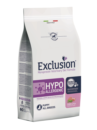 Karma dla szczeniaka Exclusion Hypoallergenic wieprzowina i groszek 12kg 1