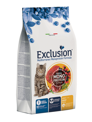 Karma dla kota Exclusion Mediterraneo dorosłe koty wołowina 1,5kg 1