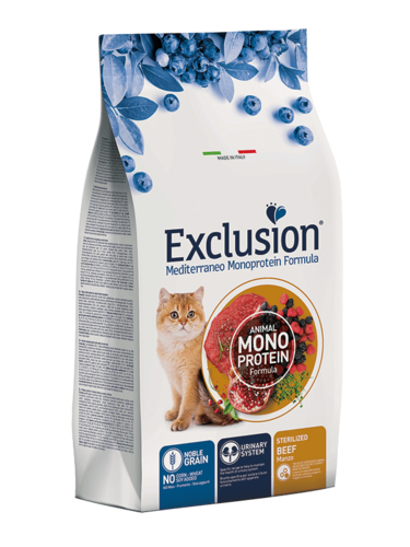 Karma dla kota wysterylizowanego Exclusion Mediterraneo wołowina 1,5kg 1