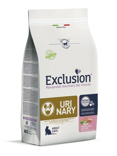 Karma dla kota Exclusion Urinary - Wieprzowina & Groch i Ryż 1,5 kg 1