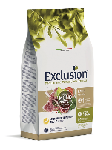 Karma dla psa Exclusion Mediterraneo średnie rasy jagnięcina 3kg 1
