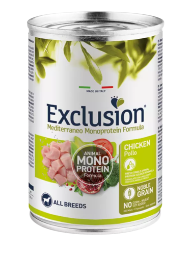 Mokra karma dla psa Exclusion Mediterraneo dorosłe psy kurczak 400g 1