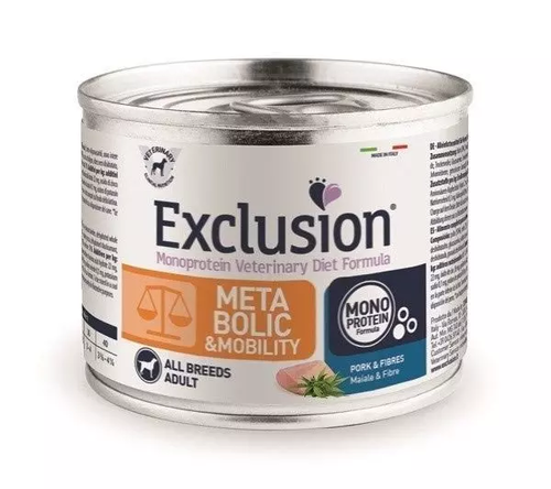 Karma Exclusion Metabolic & Mobility dla średnich/dużych ras psów wieprzowina i błonnik 200g 1