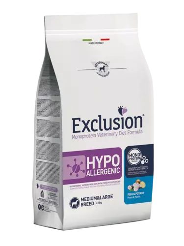 Karma dla psa Exclusion Hypoallergenic małe rasy ryba i ziemniaki 2kg 1