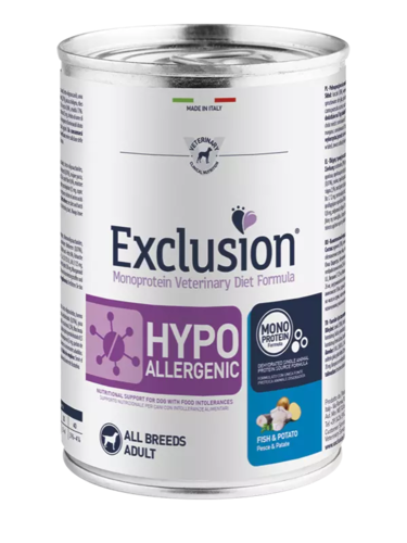 Mokra karma dla psa Exclusion Hypoallergenic dorosłe psy ryba i ziemniaki 400g 1