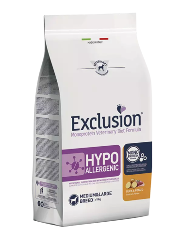 Karma dla psa Exclusion Hypoallergenic średnie / duże rasy 12kg kaczka i ziemniaki 1
