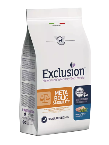 Karma dla psa Exclusion Metabolic & Mobility małe rasy wieprzowina i błonnik 2kg 1