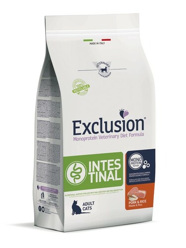 Karma dla kota Exclusion Intestinal wieprzowina i ryż 300g 1