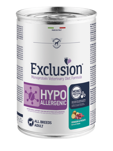 Mokra karma dla psa Exclusion Hypoallergenic dorosłe psy jeleń i ziemniaki 400g 1