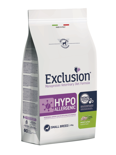 Karma dla psa Exclusion Hypoallergenic małe rasy owady i groszek 2kg 1