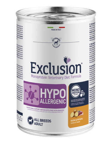 Mokra karma dla psa Exclusion Hypoallergenic dorosłe psy kaczka i ziemniaki 400g 1